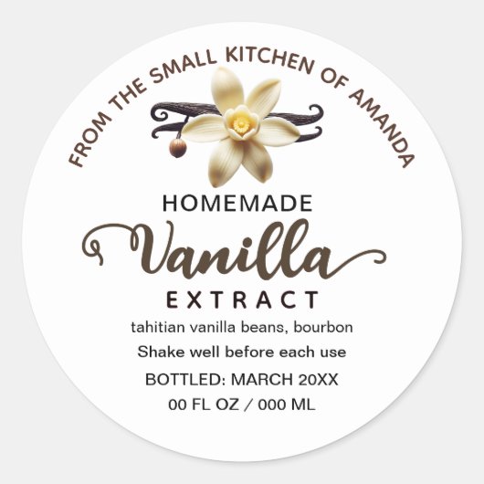 Skript Eigene Vanilla Extrahieren Label Runder Aufkleber (Vorderseite)