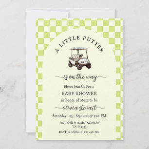 Skript ein beleuchteter Putter Golf Baby Shower Einladung