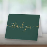Skript einfach moderne Elegante Smarald und Gold Dankeskarte<br><div class="desc">Smarald grün einfache moderne elegante Gold Skript danke Ihnen Karte. Sie können mit Ihrer eigenen Dankeschön-Nachricht auf der Rückseite personalisieren oder wenn Sie es vorziehen,  Ihre eigene handgeschriebene Nachricht hinzuzufügen einfach den Text löschen. Ein perfekter Weg,  um Ihnen zu danken! Entwickelt von Thisisnotme©</div>