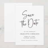 Skript Einfache Save-the-Date-Karte Save The Date (Vorne/Hinten)