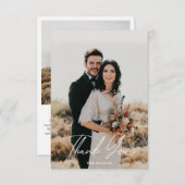Skript Einfaches Foto Hochzeit Vielen Dank Karte W (Vorne/Hinten)