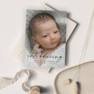 Skript Einführungs-Babysfoto Dankeskarte
