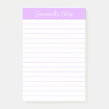 Skript Elegant Helllila Lined Personalisiert