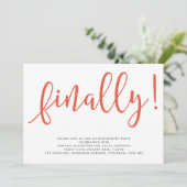 Skript Endlich bearbeitbare Farbverstärkungspartei Einladung (Stehend Vorderseite)