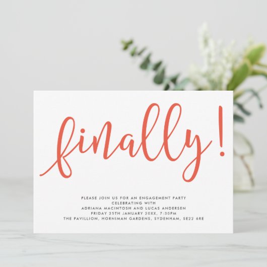 Skript Endlich bearbeitbare Farbverstärkungspartei Einladung (Stehend Vorderseite)