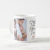 Skript Erstes Vatertags-Fotocollage-Geschenk Kaffeetasse (Vorderseite Links)