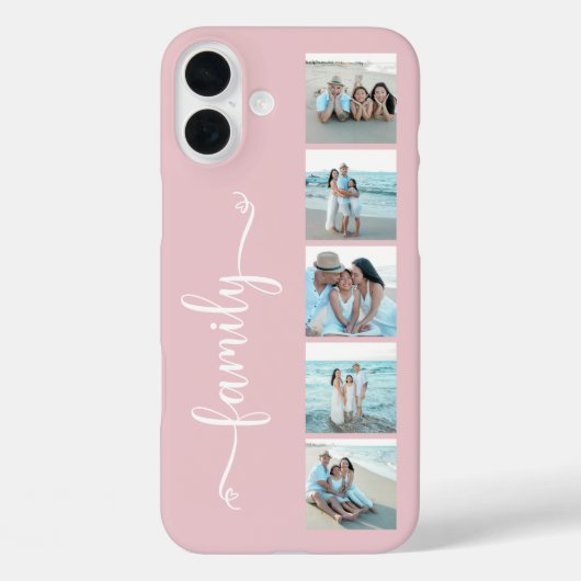 Skript Familienfoto Blush Pink Case-Mate iPhone Hülle (Rückseite)