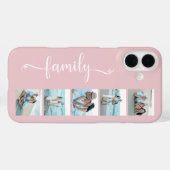 Skript Familienfoto Blush Pink Case-Mate iPhone Hülle (Rückseite (Horizontal))