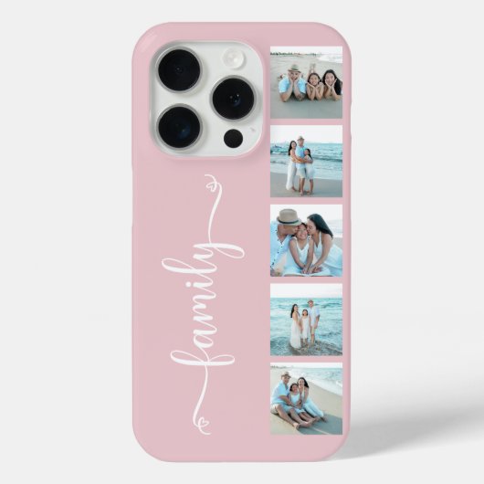 Skript Familienfoto Blush Rosa Case-Mate iPhone Hülle (Rückseite)