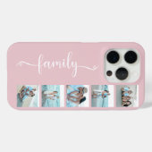 Skript Familienfoto Blush Rosa Case-Mate iPhone Hülle (Rückseite (Horizontal))