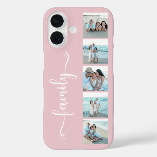 Skript Familienfoto Blush Rosa Case-Mate iPhone Hülle (Rückseite)