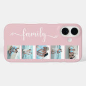 Skript Familienfoto Blush Rosa Case-Mate iPhone Hülle (Rückseite (Horizontal))