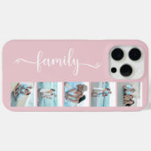 Skript Familienfoto Blush Rosa Case-Mate iPhone Hülle (Rückseite (Horizontal))
