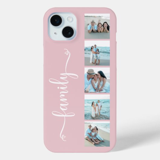 Skript Familienfoto Blush Rosa Case-Mate iPhone Hülle (Rückseite)