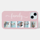 Skript Familienfoto Blush Rosa Case-Mate iPhone Hülle (Rückseite (Horizontal))