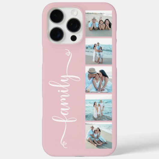 Skript Familienfoto Blush Rosa Case-Mate iPhone Hülle (Rückseite)