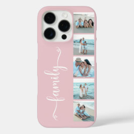 Skript Familienfoto Blush Rosa iPhone 16 Pro Hülle