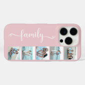 Skript Familienfoto Blush Rosa Case-Mate iPhone Hülle (Rückseite (Horizontal))