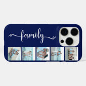 Skript Familienfoto Navy Blau Case-Mate iPhone Hülle (Rückseite (Horizontal))