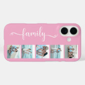 Skript Familienfoto Rosa Case-Mate iPhone Hülle (Rückseite (Horizontal))