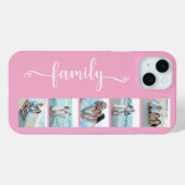 Skript Familienfoto Rosa Case-Mate iPhone Hülle (Rückseite (Horizontal))