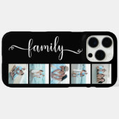 Skript Familienfoto Schwarz Case-Mate iPhone Hülle (Rückseite (Horizontal))