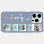 Skript Familienfoto Staubblau Case-Mate iPhone Hülle (Rückseite (Horizontal))