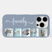 Skript Familienfoto Staubblau Case-Mate iPhone Hülle (Rückseite (Horizontal))