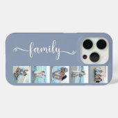 Skript Familienfoto Staubblau Case-Mate iPhone Hülle (Rückseite (Horizontal))