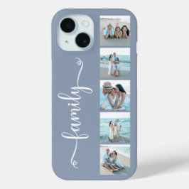 Skript Familienfoto Staubblau Case-Mate iPhone Hülle