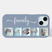 Skript Familienfoto Staubblau Case-Mate iPhone Hülle (Rückseite (Horizontal))