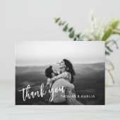 Skript Foto benutzerdefinierte Nachricht Hochfahre Dankeskarte (Stehend Vorderseite)