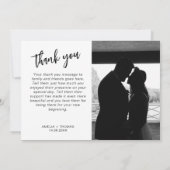 Skript Foto benutzerdefinierte Nachricht Hochfahre Dankeskarte (Rückseite)