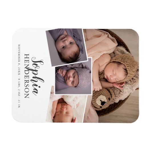 Skript-Foto Birth Magnet (Horizontal)