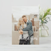Skript-Foto brush Dankeschön Karte (Stehend Vorderseite)