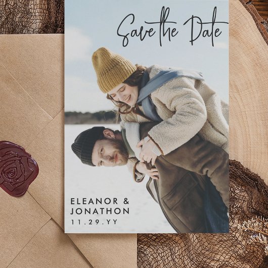 Skript-Foto für Schwarze Signaturen Save the Date