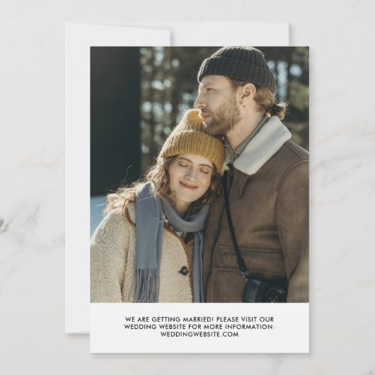 Skript-Foto für Schwarze Signaturen Save the Date (Rückseite)