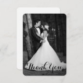 Skript-Foto-Hochzeit danken Ihnen Dankeskarte (Vorne/Hinten)