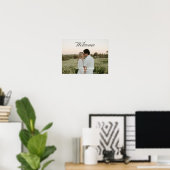 Skript-Foto-Hochzeits-Willkommensschild-Plakat Poster (Heimbüro)