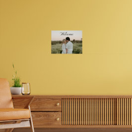 Skript-Foto-Hochzeits-Willkommensschild-Plakat Poster