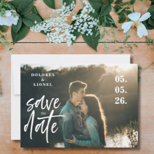 Skript-Foto-Minimalist-Save-the-Date-Einladung Einladung