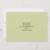 Skript-Foto Minimalistisch Save the Date Einladung (Rückseite)