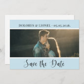 Skript-Foto Minimalistisch Save the Date Einladung (Vorne/Hinten)