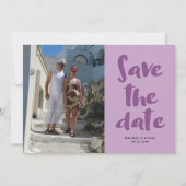 Skript-Foto Minimalistisch Save the Date Einladung (Vorderseite)