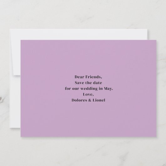 Skript-Foto Minimalistisch Save the Date Einladung (Rückseite)