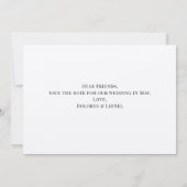 Skript-Foto Minimalistisch Save the Date Einladung (Rückseite)