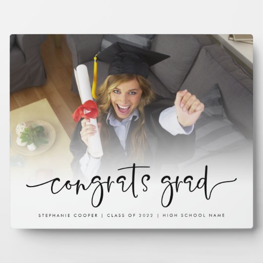 Skript-Foto Overlay-Glückwunsch Grad 2025-Abschlus Fotoplatte (Vorderseite)