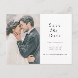 Skript-Foto Save the Date Ankündigungspostkarte