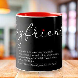 Skript Freund Definition Rotes Liebesherz Zweifarbige Tasse
