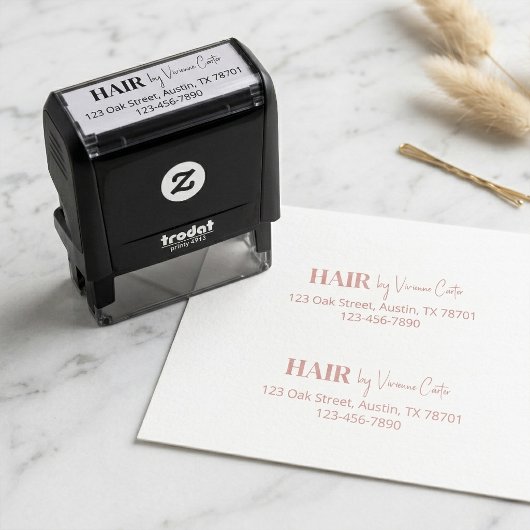 Skript Friseurstudio Name Rücksendeadresse Telefon Permastempel